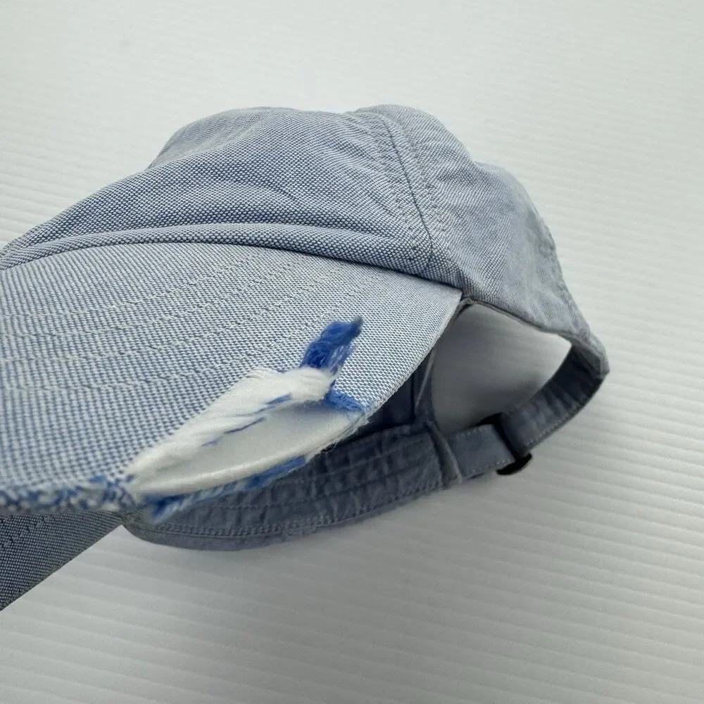 Polo Ralph Lauren Denim Blue Cotton Polo Player Adjustable Baseball Cap Hat